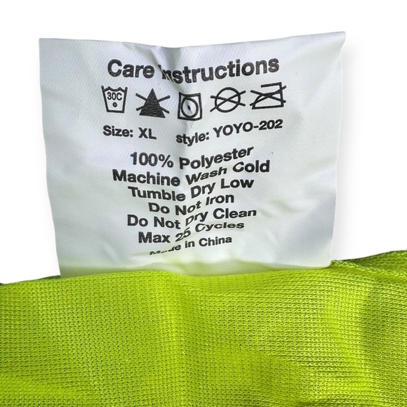 Mercedes Benz High Visibility Reflective Safety Vest XL Fluorescent Yellow - Picture 9 of 11